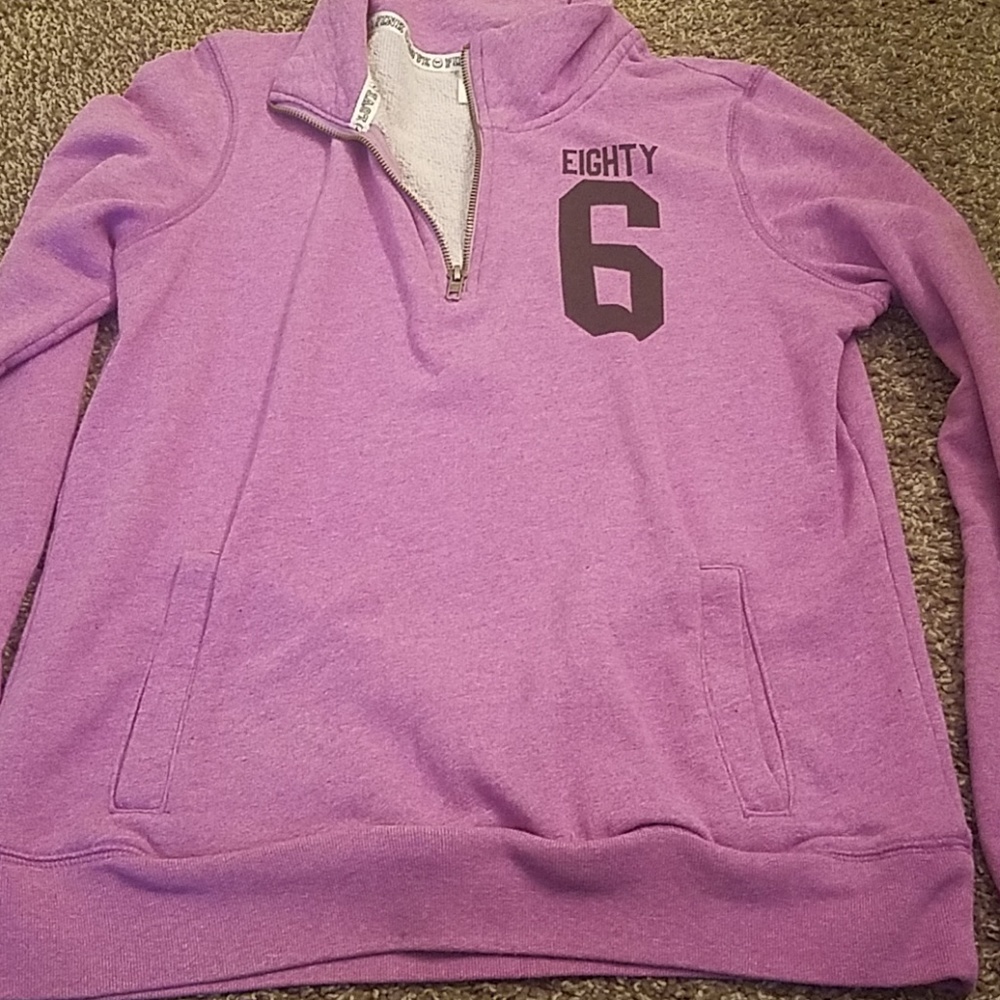 PINK half zip sweatshirt